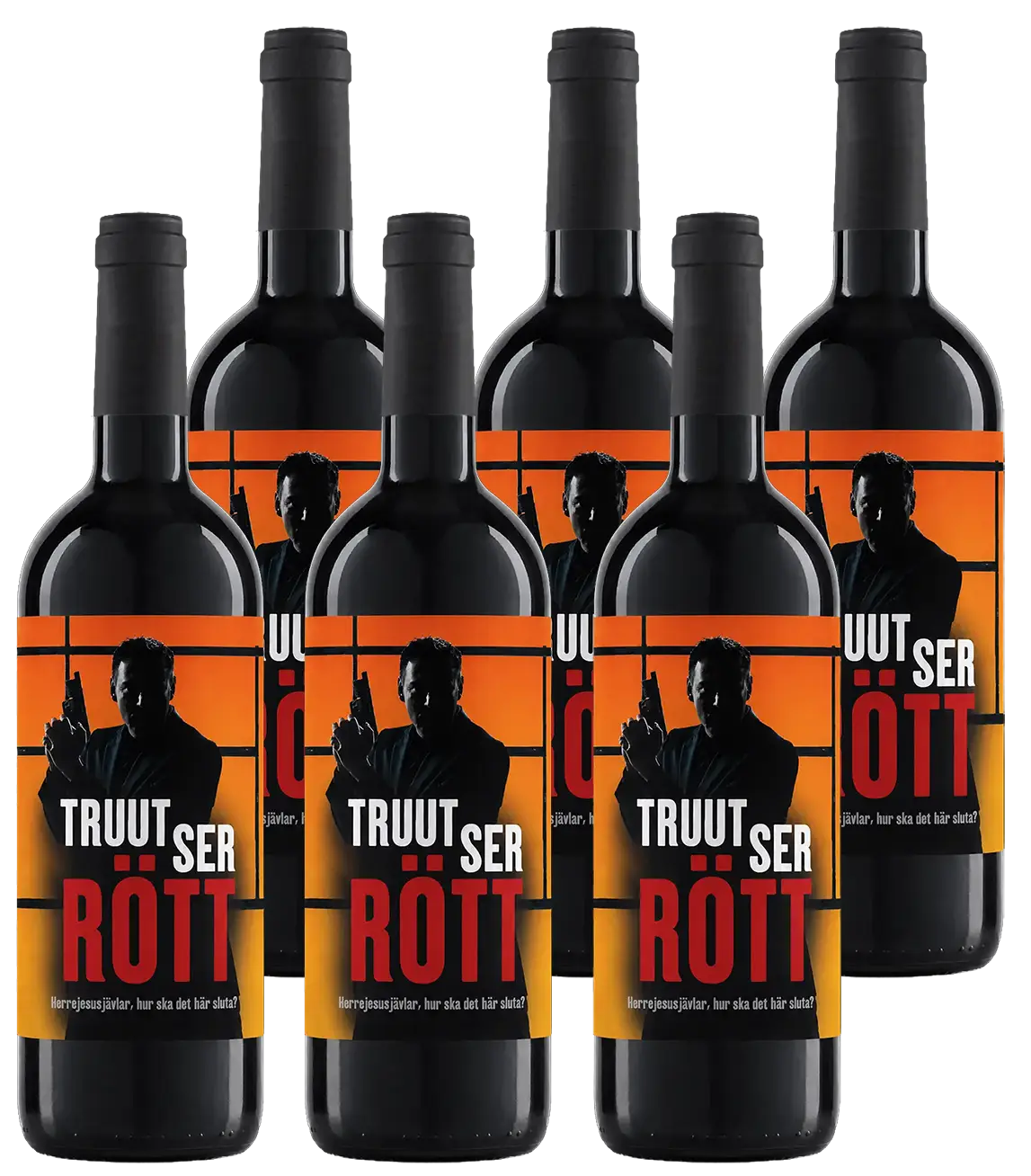 Truut ser rött - Äntligen är Ewert Truuts eget rödvin här – något att njuta av under mörka kvällar, kanske just när du läser eller lyssnar.